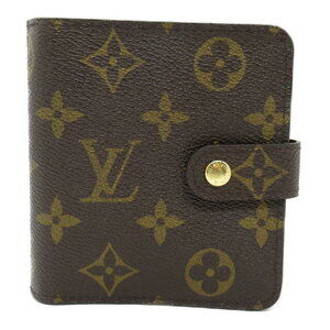 Louis Vuitton Compact Zip Bifold Wallet Canvas Monogram Brown